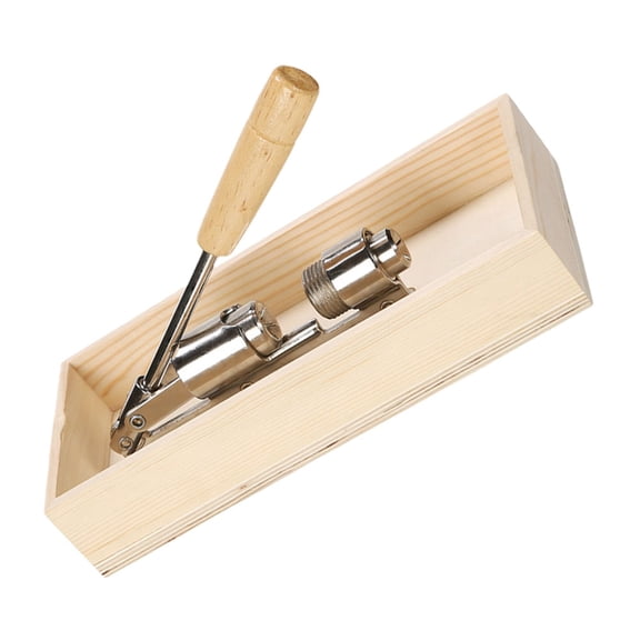 PENIKOKO 1Pc Practical Nut Sheller with Lever Principle and Protective Baffle for Home Use Khaki