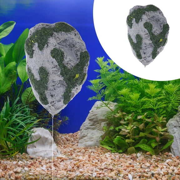 PENIKOKO 1Pc Hanging Green Artificial Stone Aquarium Decor for Fish Tank Decoration Accessory