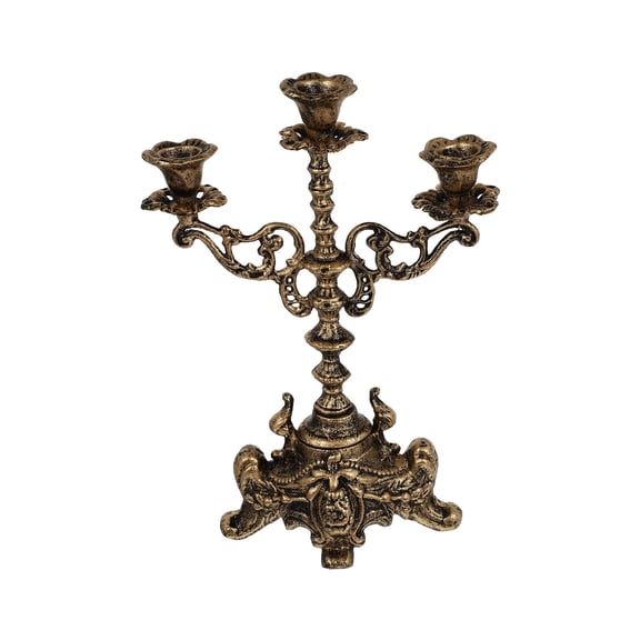 PENIKOKO 1Pc Vintage Candlestick Iron Desktop Candle Shelf for Home Decor