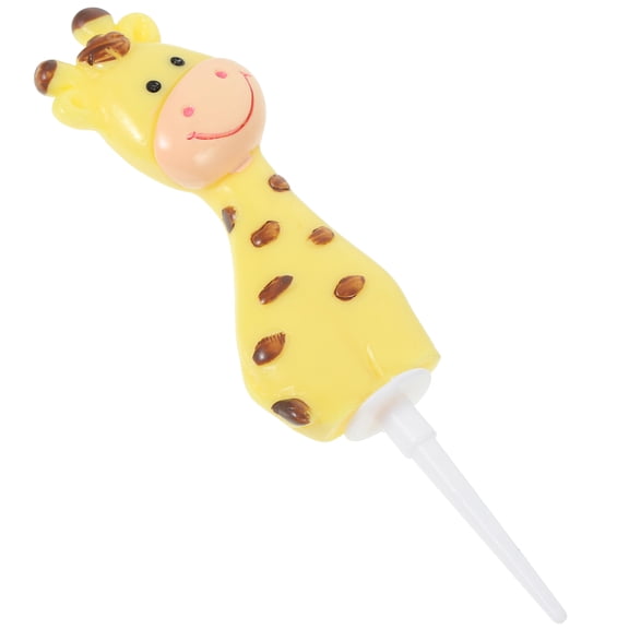PENIKOKO Decorative Giraffe Topper Giraffe Topper Yellow Resin 1Set 2.75X1.14X0.2In
