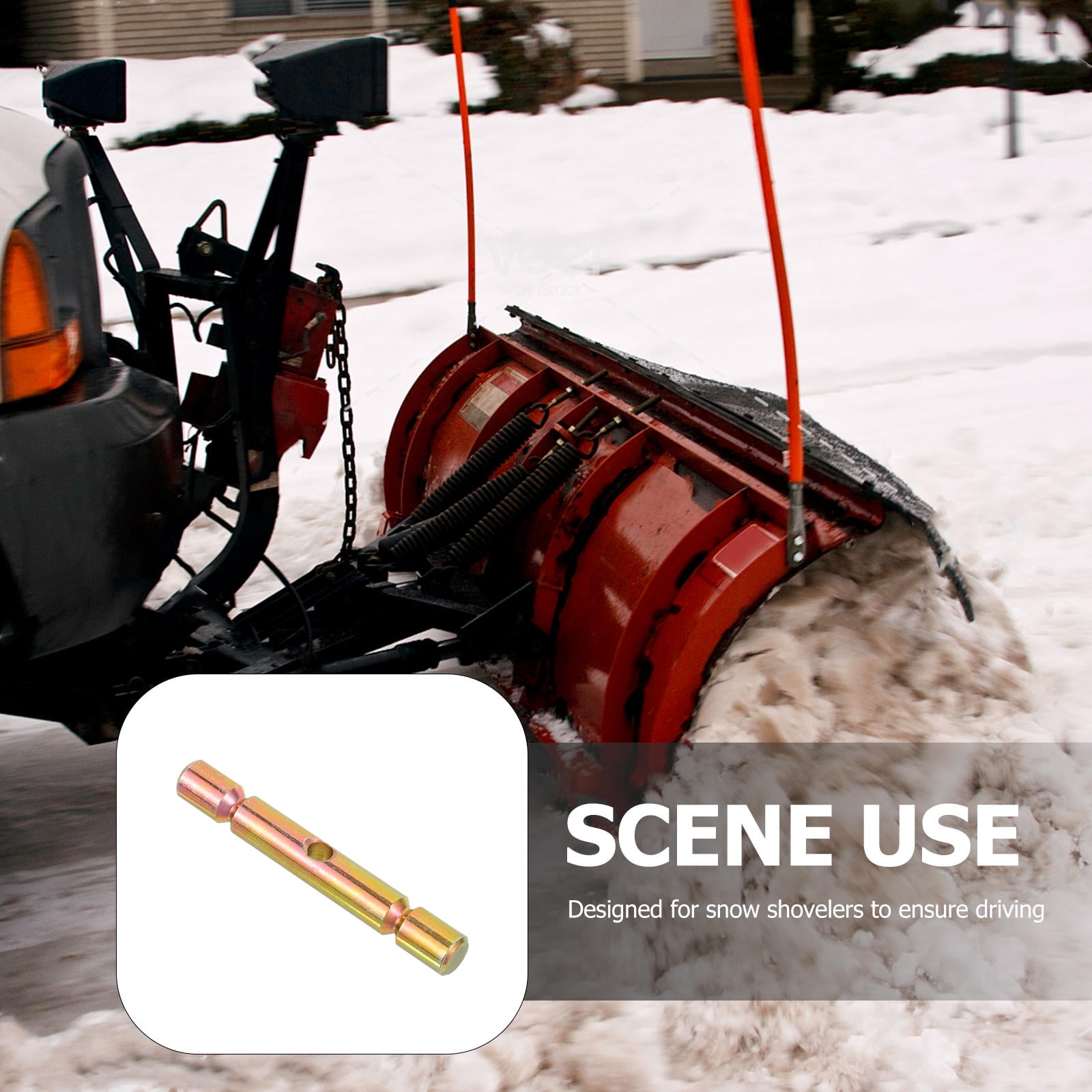 PENIKOKO 1Pcs Golden Aluminum Alloy Shear Pin for Snow Plow Accessories ATV Owners Winter Use