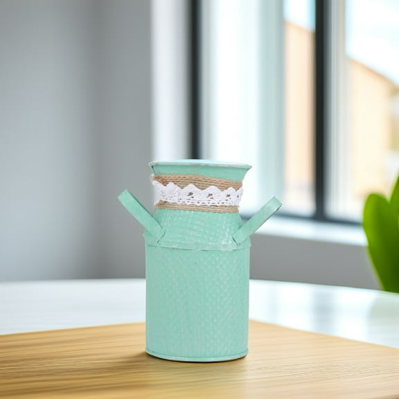 PENIKOKO Green Iron Planter Flowerpot Indoor Decorative Plant Pot Unique Design for Plant