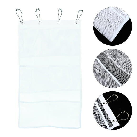 PENIKOKO 1Pcs Hanging Mesh Organizer White Quick-drying for Travelers Use