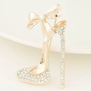 PENIKOKO 1Pcs High Heels Brooch Anti-rust Alloy Shoe Charm For Women