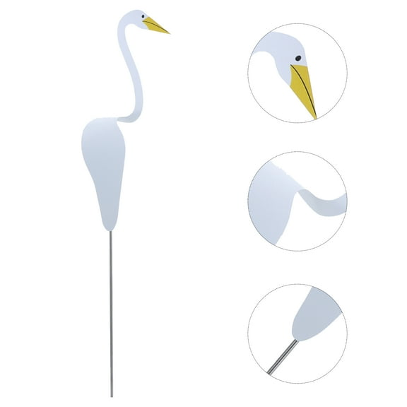 PENIKOKO  Flamingo Shaped Metal Garden Statue for Outdoor Yard Beautification