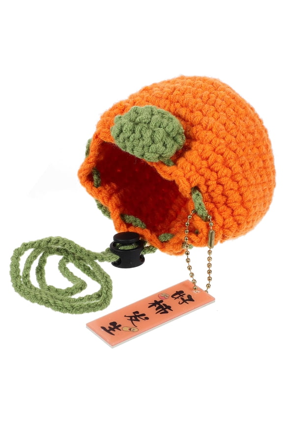 Orange Shape Crochet Bag for Girls, Woven Woolen Yarn Portable Handbag, Assorted Colors, Lightweight and Stylish