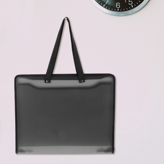 PENIKOKO 1Pcs Pouch for File Artwork Storage Bag for Professional Art Use Black Rectangular Large Capacity