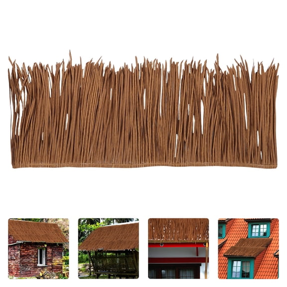 PENIKOKO Simulated Thatch Roof Light Brown 1Pcs 39.4x19.7x1.2In