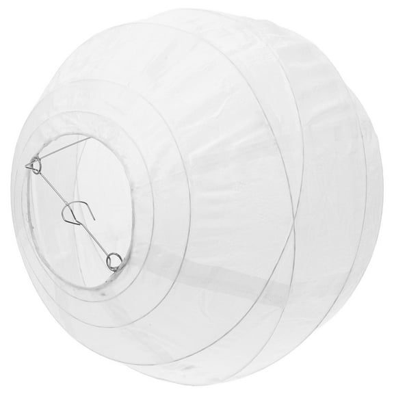 PENIKOKO White Round Silk Cloth Lamp Shade Light Diffuser Hanging Paper Lamp for Indoor Events and Event Planners