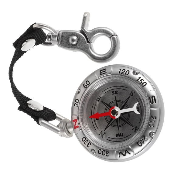 PENIKOKO Portable Vintage Compass Keychain with Metal Lanyard for Camping and Climbing