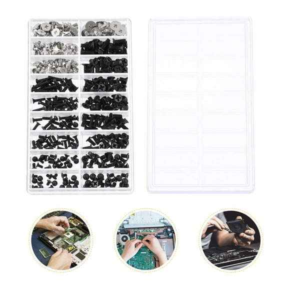 PENIKOKO 1Set Black Countersunk Head Screws Rust Proof Steel Computer Repair Flat Screws for Daily Use