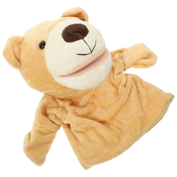 PENIKOKO Light Brown Plush Cartoon Animal Puppet for Kids Creative Imagination Development Piece