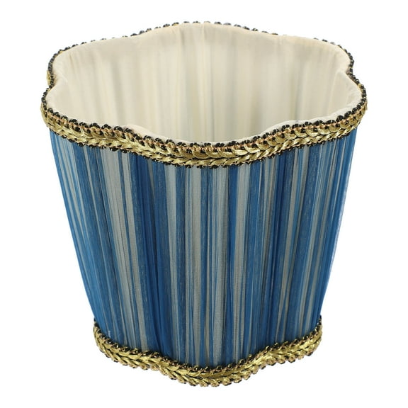 PENIKOKO 1Set Dark Blue Pleated Lampshade with Metal Base for Study Area Decor