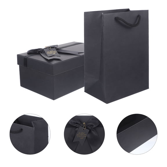 PENIKOKO 1Set Elegant Black Case for Wedding Birthday Christmas Perfume and Lipstick Packing