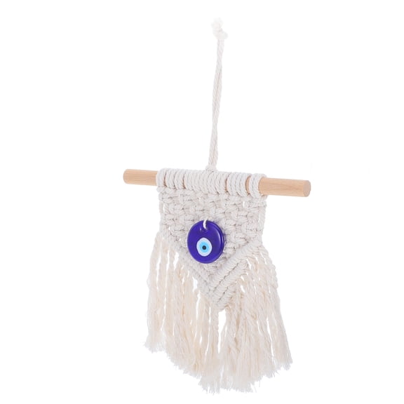 PENIKOKO Hand Woven White Macrame Wall Hanging Tapestry for Home Decor