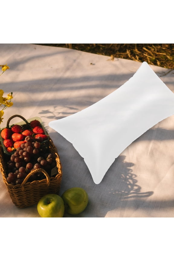 Inflatable Back and Waist Support Pillow, Rectangular Travel and Camping Cushion for Comfort and