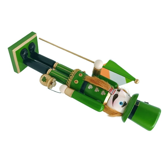 PENIKOKO 1Set Irish Nutcracker Figurine Green Soldier Hand-Painted Wooden Decorative Item for Ornaments