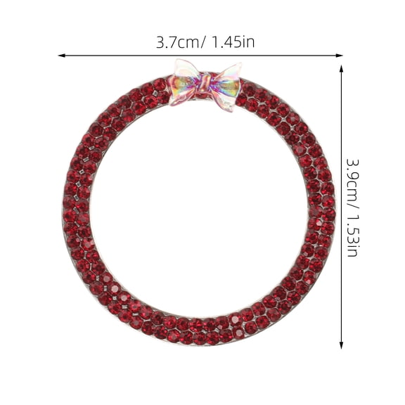 PENIKOKO Car Push Start Button Cover Metal Glass Rhinestone 1Set 1.5x1.4x0.1In