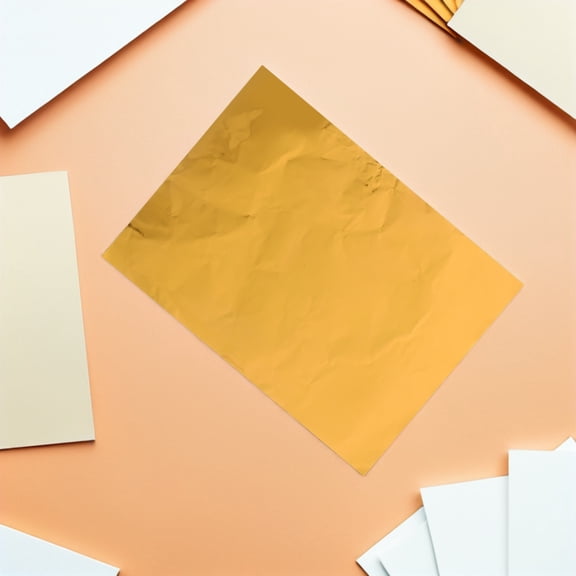 PENIKOKO 1Set Metallic Gold Paper for DIY Crafting and Scrapbooking with Reflective Shine for Decor