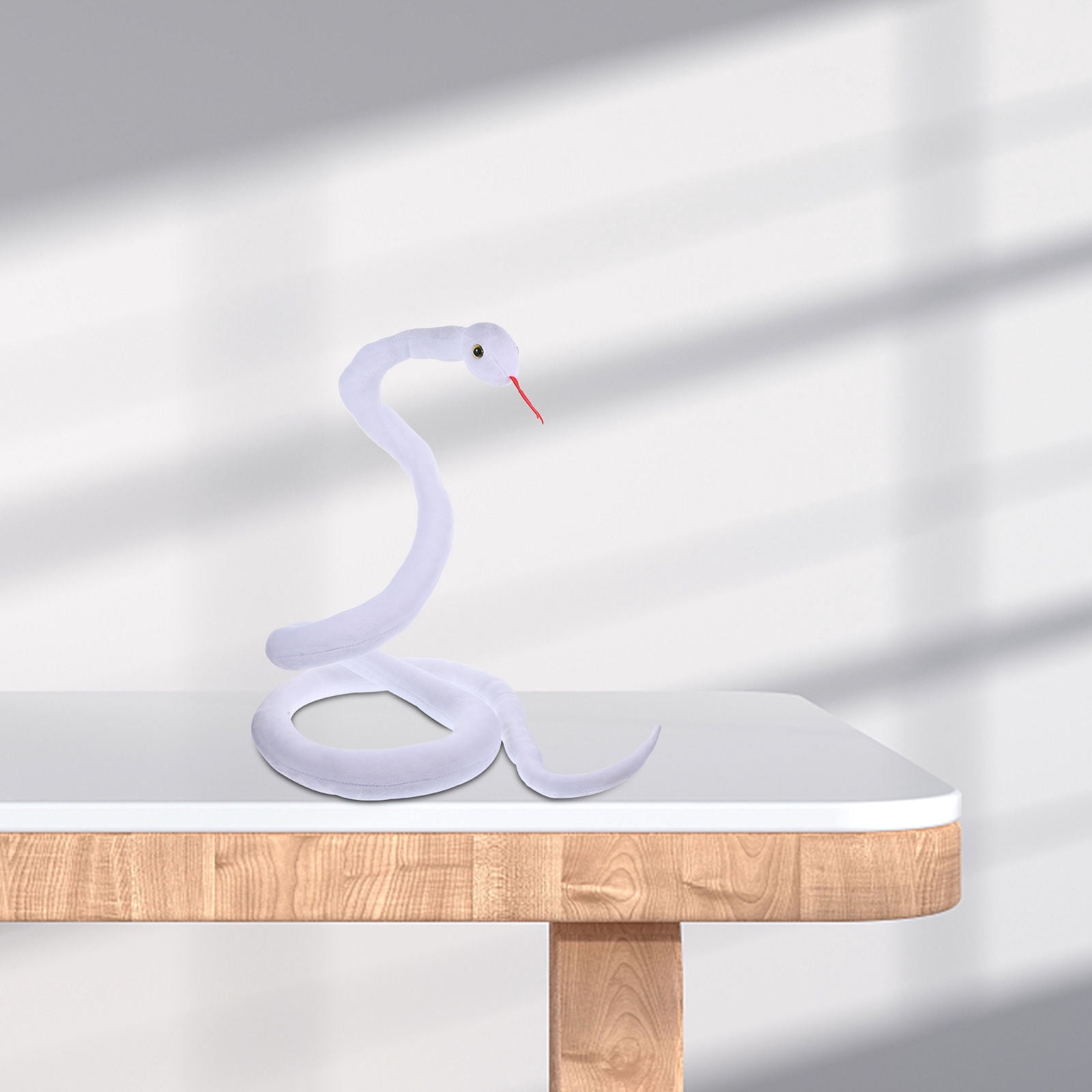 PENIKOKO Soft Stuffed Giant Snake Toy White for Prank Prop Gathering ...