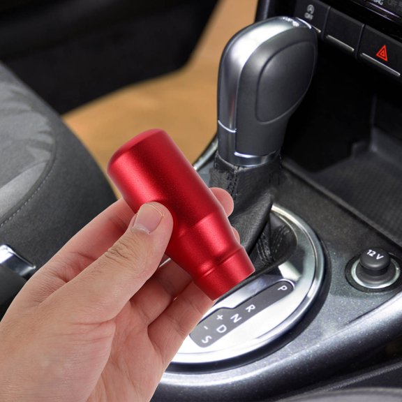 PENIKOKO 1Set Red Round Shift Handle Automatic Knob for Car Enthusiasts Ergonomic Grip Gear Shifting