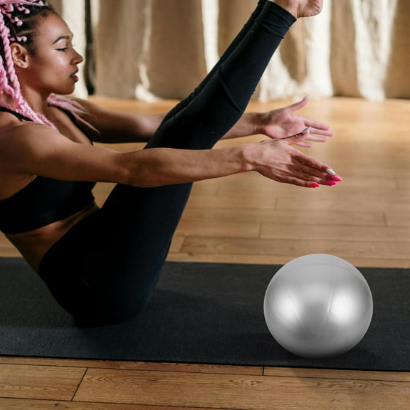 PENIKOKO 1Set Silver Stability Ball for Balance Training Travel Use 9.8In