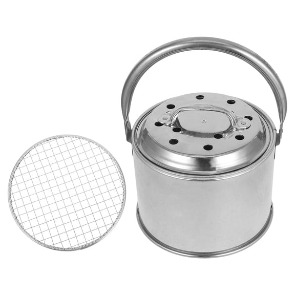 PENIKOKO Small Outdoor Fire Pit Grill Set for Camping, Heating, Cooking - Portable Versatile Design