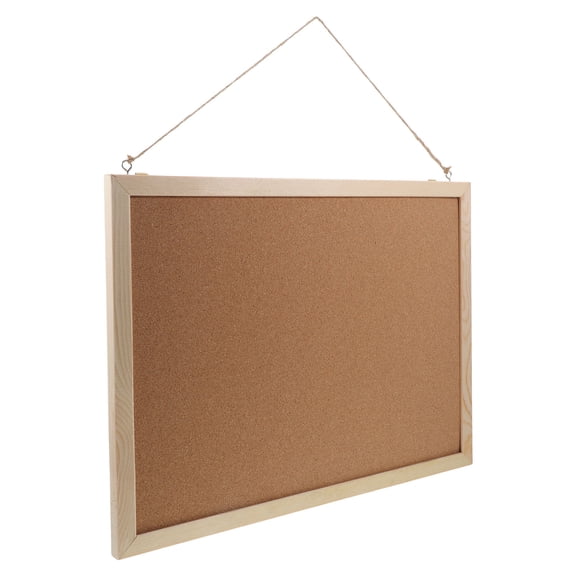 PENIKOKO Wall Mountable Wooden Cork Board Set for Notes, Photos, and Reminders, Beige, and Easy to Install