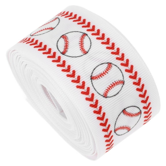 PENIKOKO White Wide Baseball Ribbon for Wrapping, Art Crafts, Home Decorations, Womens Headdress and Projects