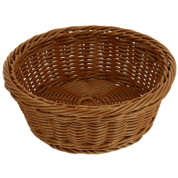 PENIKOKO 1pc Woven Bread Basket Brown Multi-function Storage Holder for Bakery and Household Users