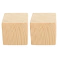 thumbnail image 1 of PENIKOKO 2-Pack Wooden Table Risers Brown Square Anti- Furniture Lift Supports for Home and Office, 1 of 8