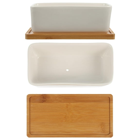 PENIKOKO 2 Sets White Ceramic Succulents Planter Pot for Home Decoration