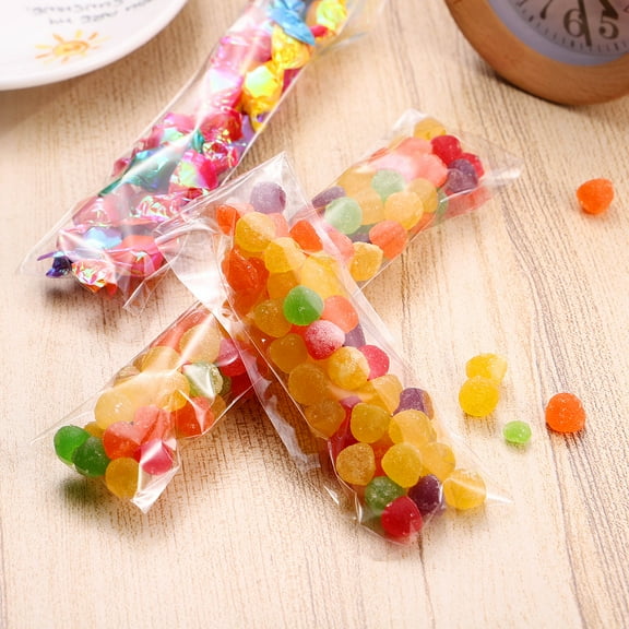 PENIKOKO 200Pcs Adhesive Opp Bags Clear Self Sealing Treat Bags for Bakery and Candy