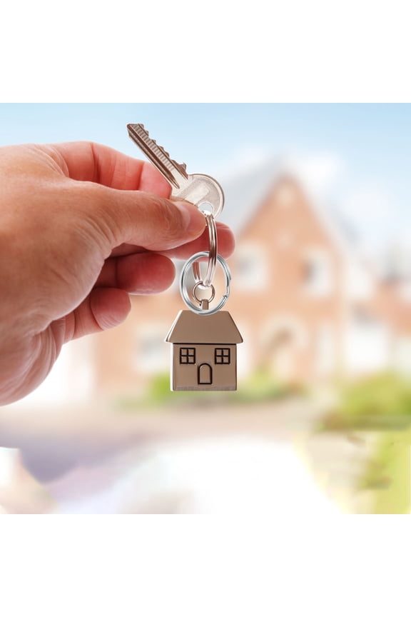 200 Pieces Stainless Steel Round Flat Split Key for Crafts, Projects, Home and Office Use, Color