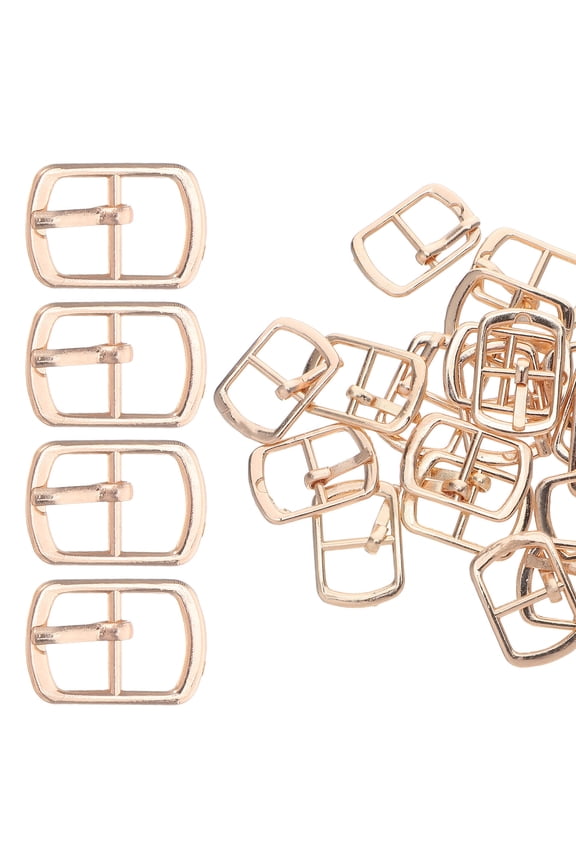 20Pcs Golden Metal Single Prong Pin Buckles Adjustable Strap Buckles for Backpack Belt Craft Accessories