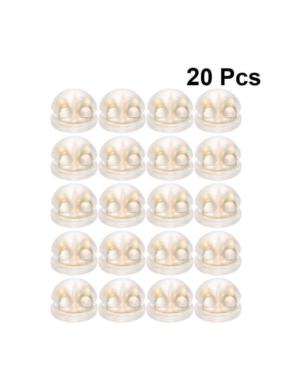 Flexible Golden Earring Safety Backs for Noise Reduction Secure Fit 20Pcs