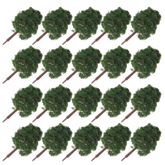PENIKOKO 20Pcs Green Model Train Trees for Architectural Models Enhance Train Layouts for Craft Builders
