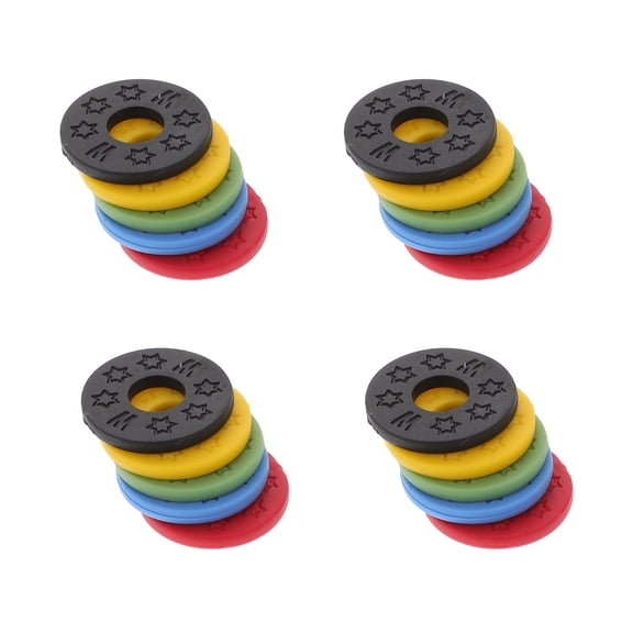 PENIKOKO 20-Piece Guitar Strap Lock Set with PE Washers, Multiple Colors for Electric and Bass Guitars Accessories