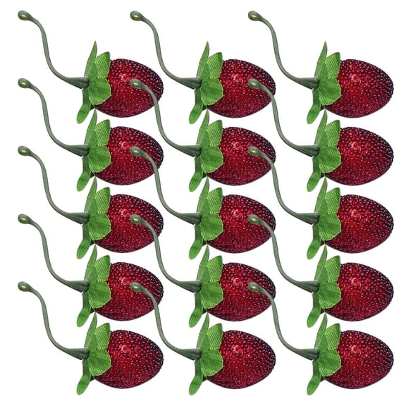PENIKOKO Set of 20 Realistic Artificial Strawberries for Party Decorations, Table Centerpieces, Home Decor, and Event Displays