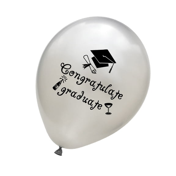 PENIKOKO 20Pcs Party Rubber Balloon Graduation Decoration Made of Premium Latex Material Black