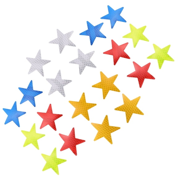 PENIKOKO 20Pcs Reflective Car Luminous Decals Waterproof Durable Assorted Color Bumper Stickers