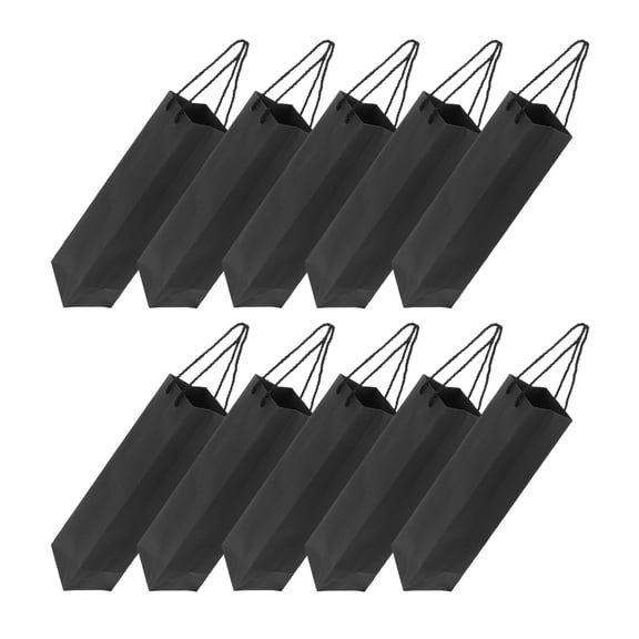 PENIKOKO 20Pcs Reusable Kraft Bottle Carrier Black for Gift Packaging At Holiday Events