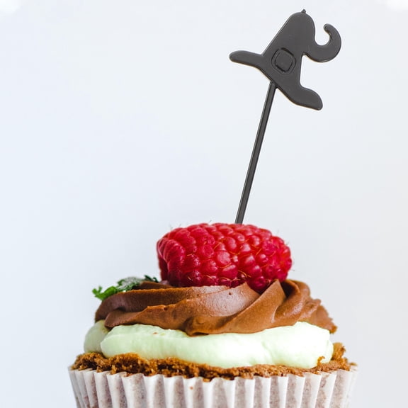 PENIKOKO 20Pcs White Decorative  Cake Topper Picks for Cake Party Supply and Festive Decor