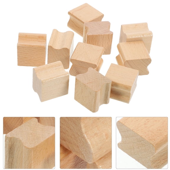 PENIKOKO 20pcs Light Brown Wooden Scrapbook Seals for Crafting, Scrapbooking Supplies for Crafters and Hobbyists