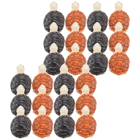 PENIKOKO 24-Piece Small Turtle Figurine Set, Assorted Colors, Realistic Animal Decorations for Home, Office, Garden
