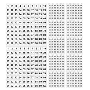 PENIKOKO 2500pcs Round Number Stickers for Labeling, Organizing, Classroom, Office, Home, School Supplies, Educational Use
