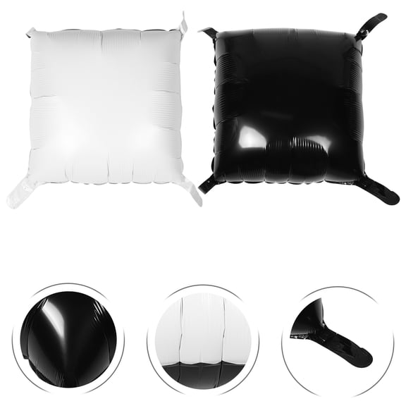 PENIKOKO 25pcs Aluminum Foil Square Balloons with Strap for Party Decorations and Balloon Backdrop