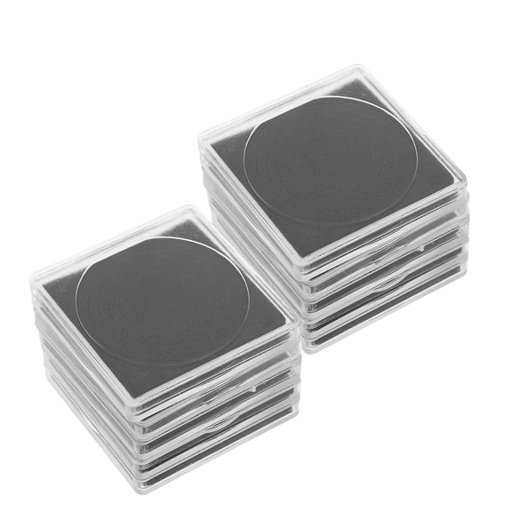 PENIKOKO 25pcs Coin Protection Cases Coin Storage Display Case Black for Home Use
