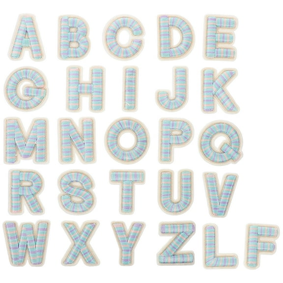 PENIKOKO 26 Pcs Embroidered Initial Letter Patches for Clothes, Bags, Hats - Fun Iron-On Appliques