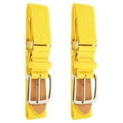 PENIKOKO 2-Pack Adjustable Yellow Baseball Belts with Elastic Stretch for Outdoor Sports, Athletic Activities and Casual Wear